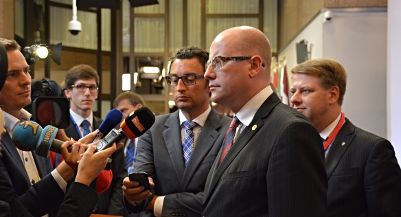 On Wednesday 23 September 2015, Prime Minister Bohuslav Sobotka attended a special European Council meeting on the migration crisis.
