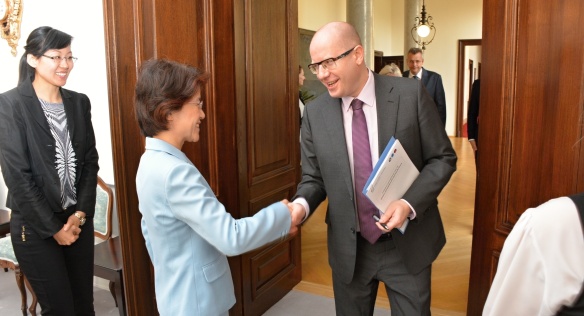 On 24 March 2015, Czech Prime Minister Bohuslav Sobotka met with Ma Keqing, the People's Republic of China's ambassador to the Czech Republic.