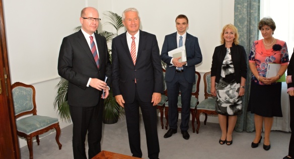 The Czech Prime Minister Sobotka discussed human rights with Thorbjørn Jagland, Secretary General of the Council of Europe on 5 June 2015.