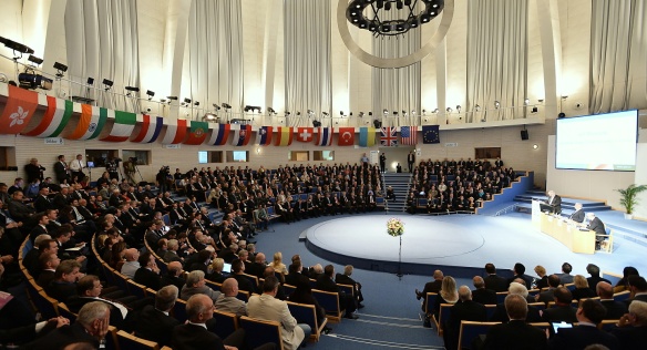 Premiér Jiří Rusnok se 7. října 2013 zúčastnil sněmu Svazu průmyslu a dopravy v Brně.