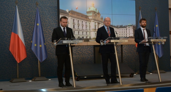 Tisková konference po jednání vlády, 25. ledna 2017.