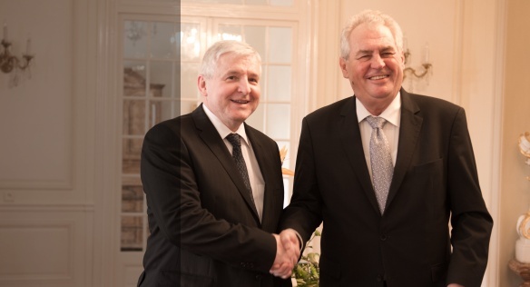 Prezident přijal premiéra na novoročním obědě v Lánech