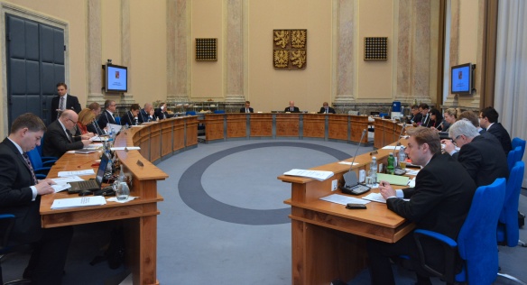 Před jednáním vlády, 8. února 2017.