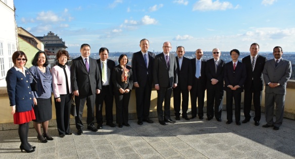 Prime Minister Sobotka met ambassadors from Asian countries on 3 February 2015.