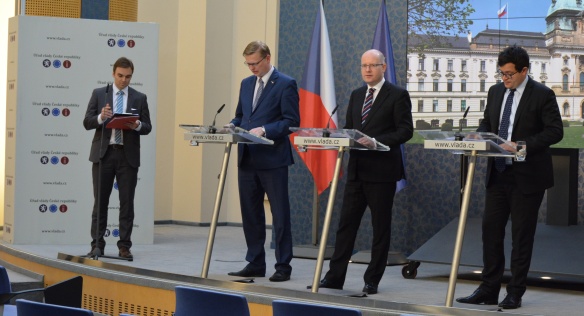 Tisková konference po jednání vlády, 19. dubna 2017.