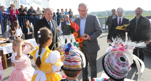 Předseda vlády Bohuslav Sobotka navštívil v sobotu 19. září 2015 Šitbořice.
