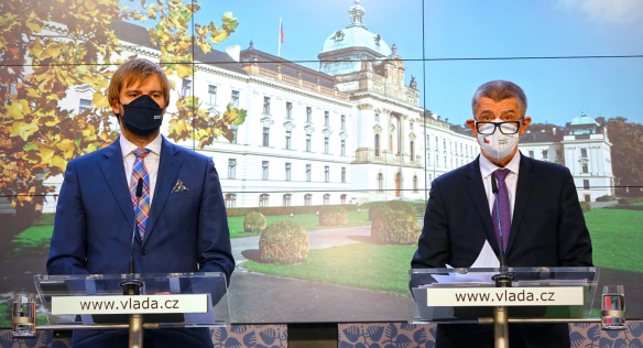 Tisková konference po jednání vlády, 5. listopadu 2021.