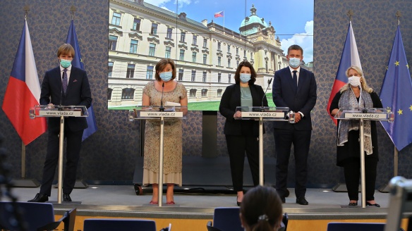 Tisková konference po jednání vlády, 24. srpna 2020.