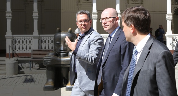 Premiér Bohuslav Sobotka navštívil v úterý 21. dubna 2015 v rámci svých pracovních cest Karlovy Vary.