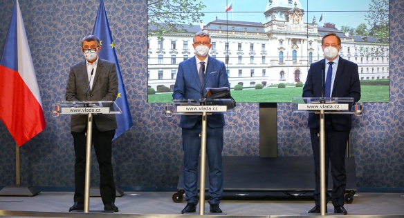 Tisková konference po jednání vlády, 19. dubna 2021.