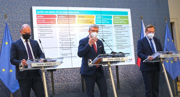 Press conference after a government meeting, 22 April 2021.
