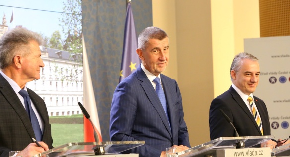 Tisková konference po jednání tripartity 13. června 2018.
