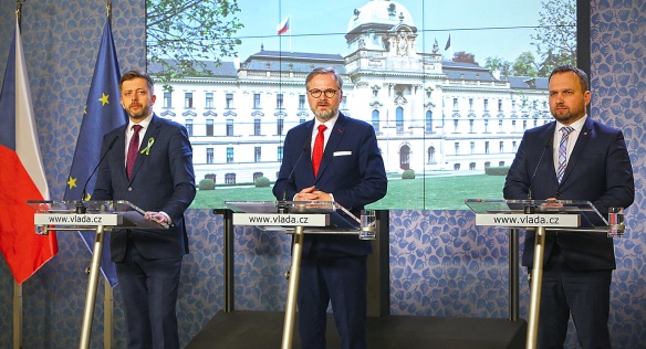 Tisková konference po jednání vlády, 23. března 2022.