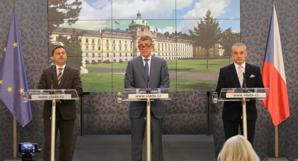 Tisková konference po jednání tripartity, 9. července 2018.