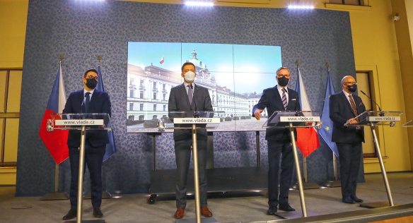 Tisková konference po jednání vlády, 26. ledna 2022.