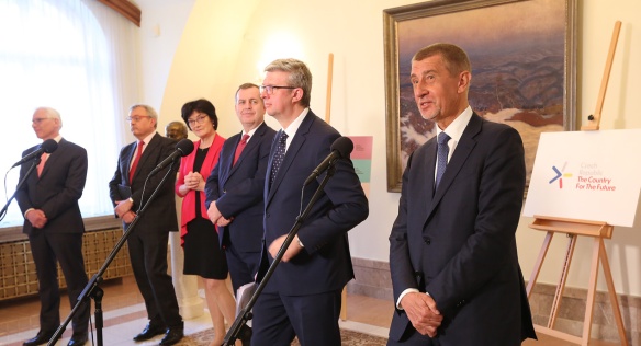 Tisková konference po představení Inovační Strategie ČR 2019-2030, 18. února 2019.