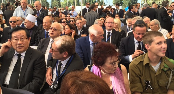 The Prime Minister Bohuslav Sobotka attended the funeral of Shimon Peres, 30 September 2016.