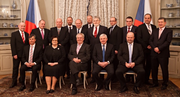Prezident republiky Miloš Zeman se sešel v pátek 17. ledna 2014 na zámku v Lánech se členy vlády Jiřího Rusno, fotoarchiv KPR, foto: Stanislav Novotný
