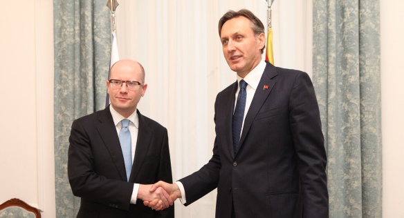 The Prime Minister received the Speaker of the Parliament of Montenegro at the Straka Academy on Tuesday, 4 March 2014.