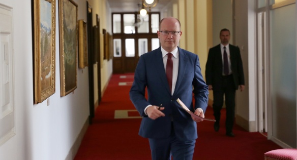 Před jednáním vlády, 24. července 2017.