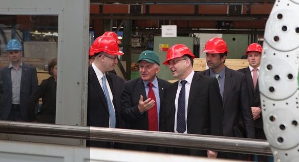 Premiér Bohuslav Sobotka a ministr Lubomír Zaorálek navštívili dne 9. května 2014 Moravskoslezský kraj