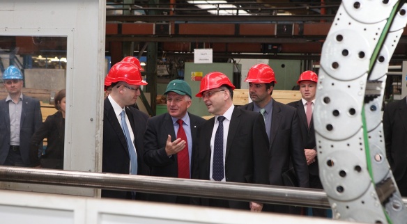 Premiér Bohuslav Sobotka a ministr Lubomír Zaorálek navštívili dne 9. května 2014 Moravskoslezský kraj