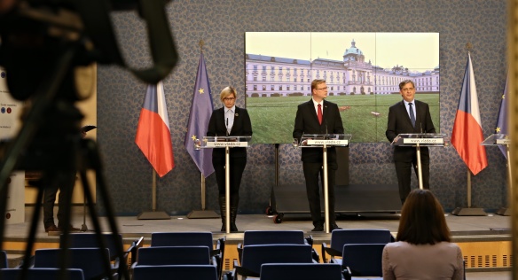 Tisková konference po jednání vlády, 24. října 2016.