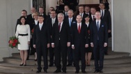 Bohuslav Sobotka převzal premiérský úřad od Jiřího Rusnoka 
