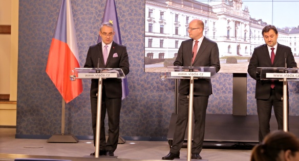 Tisková konference po jednání tripartity, 21. listopadu 2016.