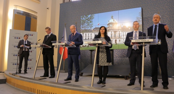 Tisková konference po jednání vlády, 22. března 2017.
