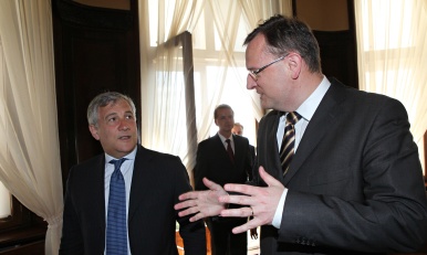 Prime Minister Petr Nečas met Vice-President of the European Commission Antonio Tajani on 6 September 2012.