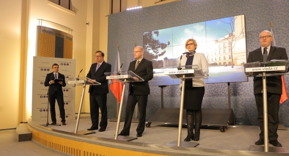Tisková konference po jednání vlády, 9. ledna 2017.