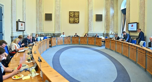 Před jednáním vlády, 26. srpna 2019.