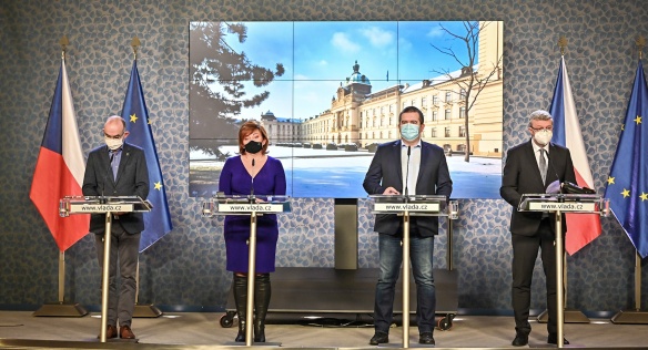 Tisková konference po jednání vlády, 18. ledna 2021.
