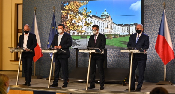 Vláda na tiskové konferenci oznámila nová opatření proti koronaviru, 12. října 2020.