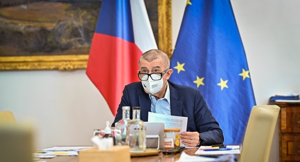 Prime Minister Andrej Babiš during an extraordinary cabinet meeting, 2 March 2021.