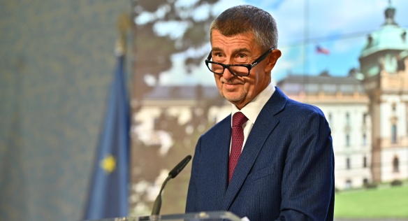 Premiér Andrej Babiš na tiskové konferenci po jednání vlády, 9. září 2019.