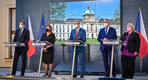 Tisková konference po jednání vlády, 29. března 2021.