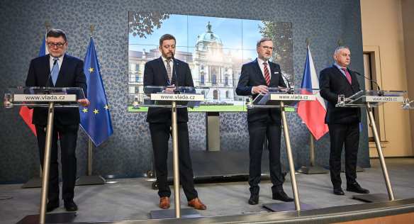 Tisková konference po jednání vlády, 1. února 2023.