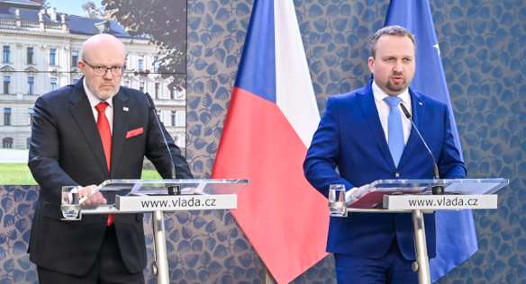 Tisková konference po jednání vlády, 3. května 2023.