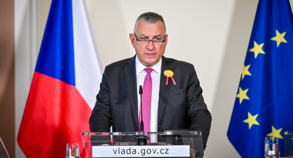 Nejdůležitější body jednání vlády shrnul na tiskové konferenci ministr průmyslu a obchodu Jozef Síkela, 15. května 2024.