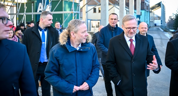 Premiér Fiala si prohlédl areál zrekonstruované Vysočina Areny v Novém Městě na Moravě, kde se uskuteční mistrovství světa v biatlonu, 29. ledna 2024.