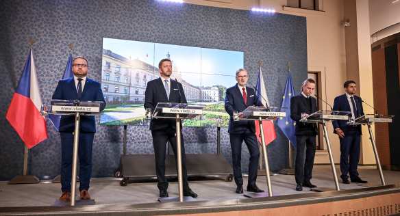 Tisková konference po jednání vlády, 11. října 2023.
