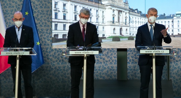 Tisková konference po mimořádném jednání vlády, 5. března 2021.