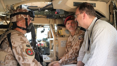 Prime Minister Petr Nečas visits Czech troops in Afghanistan, 2nd September 2012