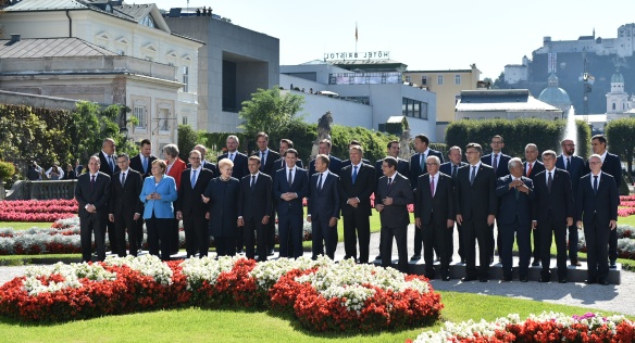 Premier Andrej Babiš discussed migration and Brexit with European statesmen in Salzburg, 20 September 2018.