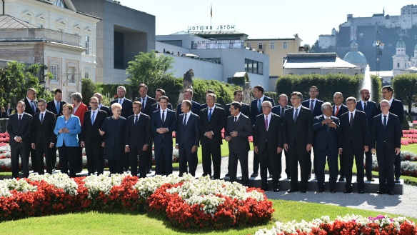 Premier Andrej Babiš discussed migration and Brexit with European statesmen in Salzburg, 20 September 2018.