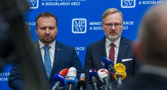 Tisková konference po konci bilanční schůzky na MPSV, 3. listopadu 2022.