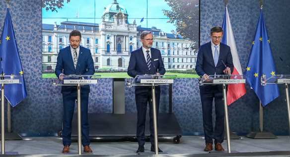 Tisková konference po konci jednání vlády, 30. listopadu 2022.