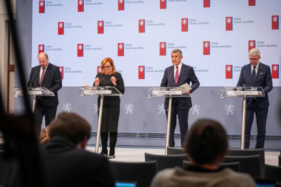 Premiér Andrej Babiš shrnul na tiskové konferenci hlavní cíle programového prohlášení kabinetu a další důležité body schůze vlády, 5. ledna 2026.
